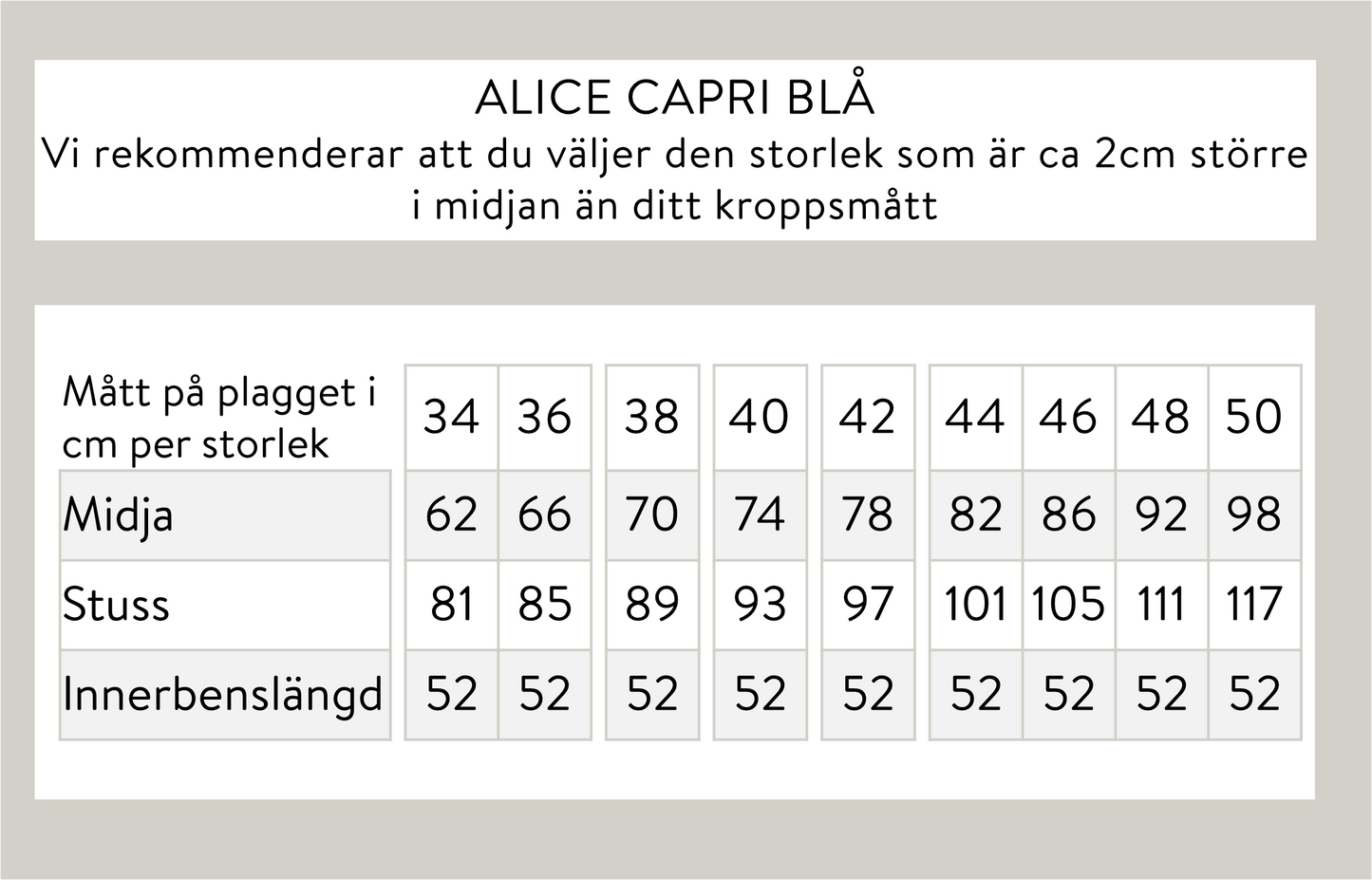 Alice caprihousut - Luonnonvalkoinen