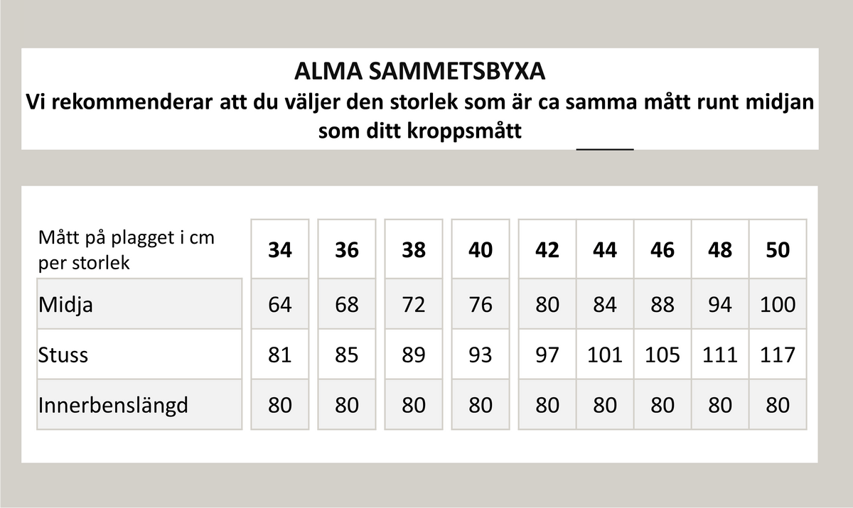 Alma byxa - Svart sammet