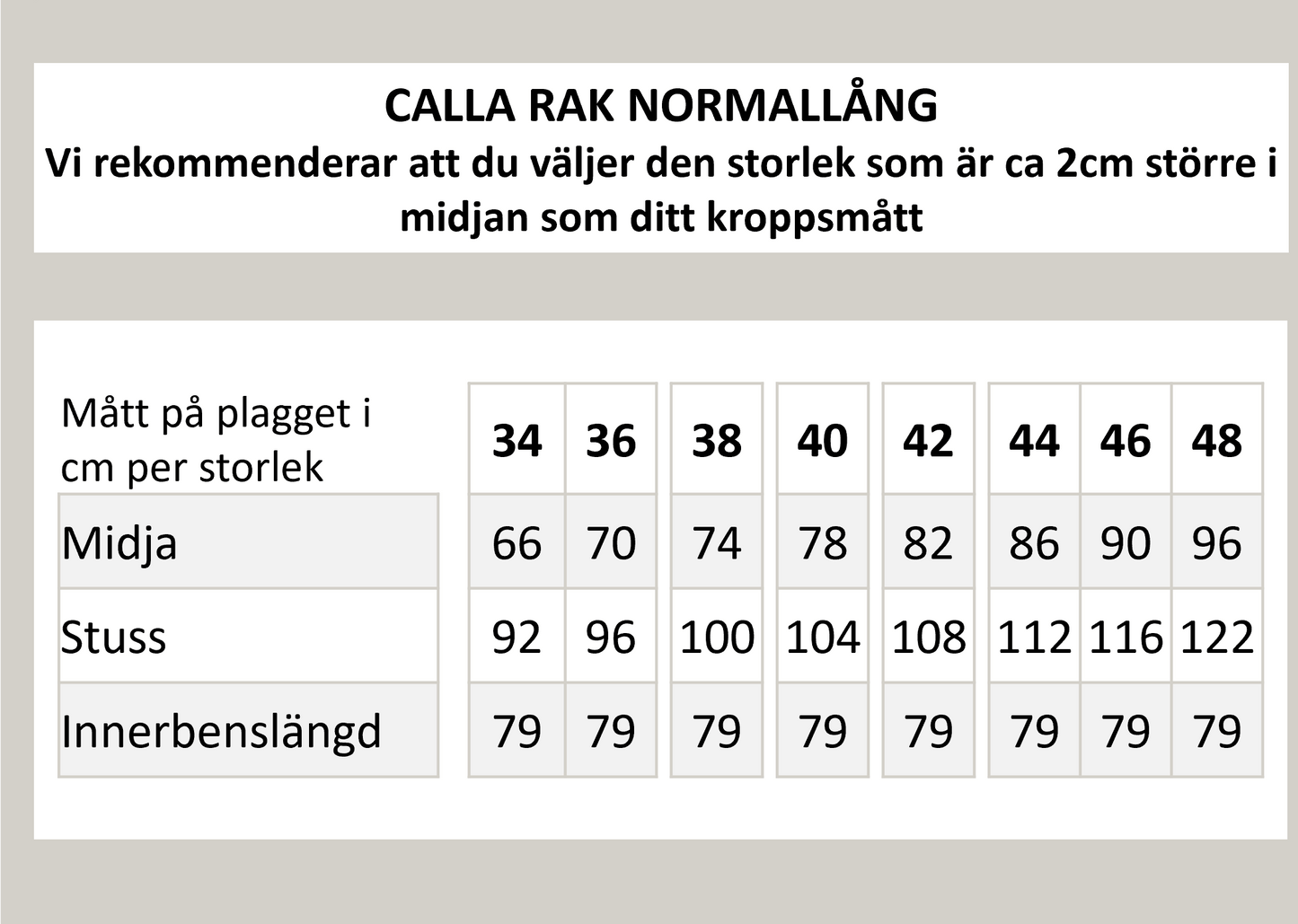 Calla rak byxa - Svart