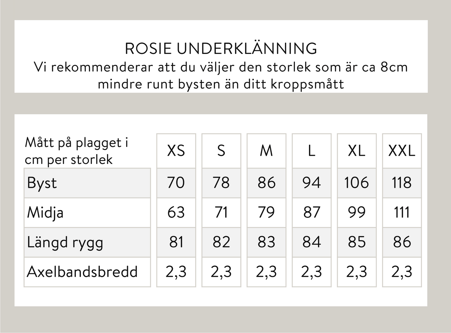 Rosie långt linne - Ljusbeige