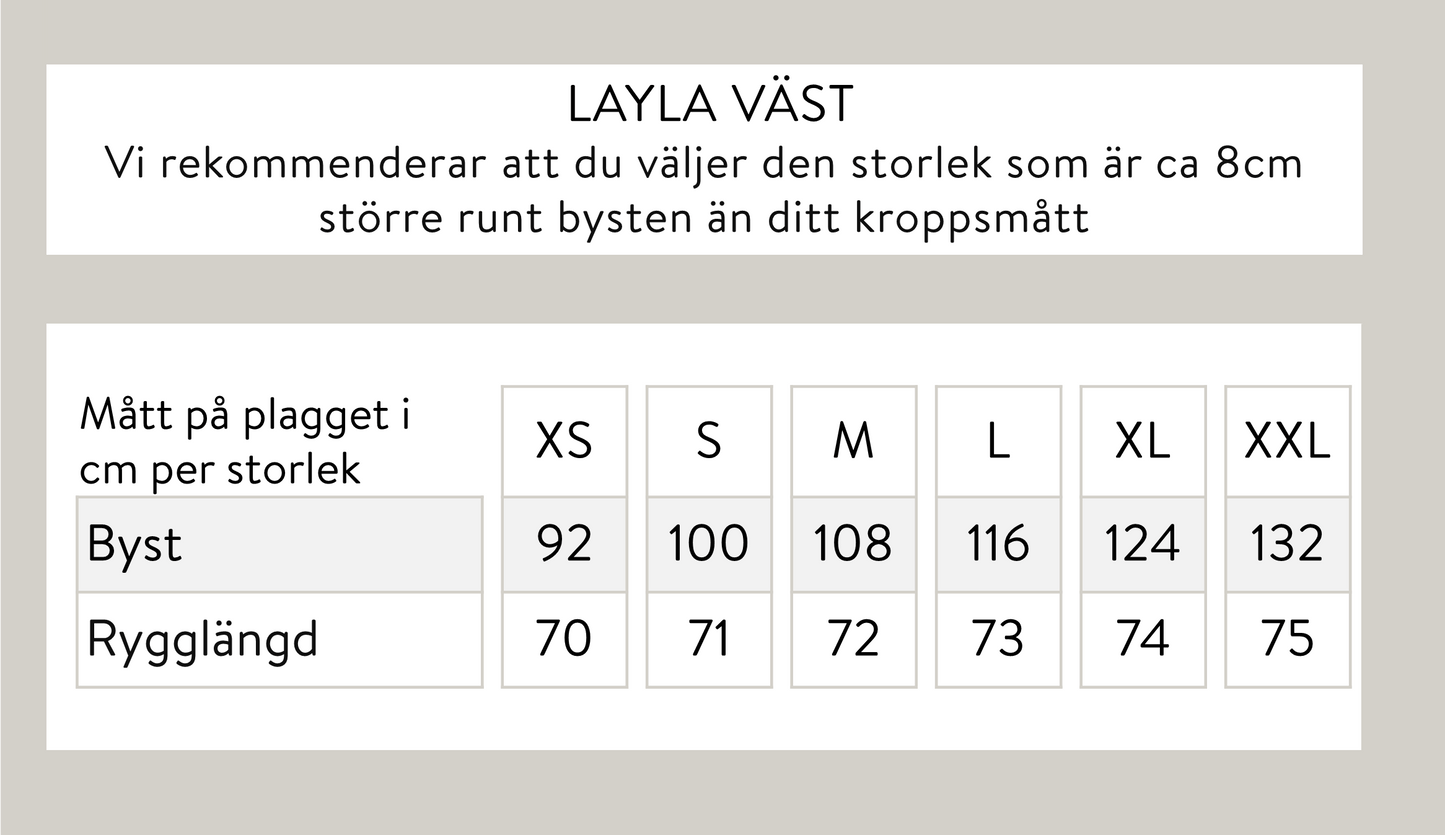 Layla väst - Beige