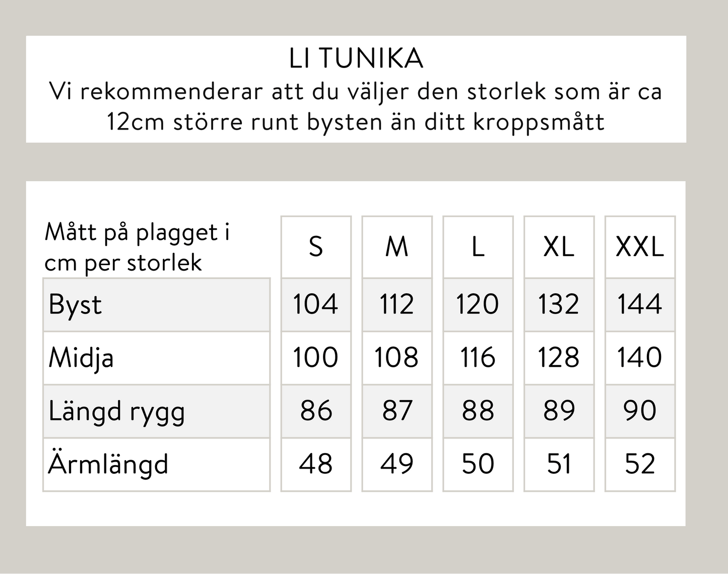 Li tunika - Svart