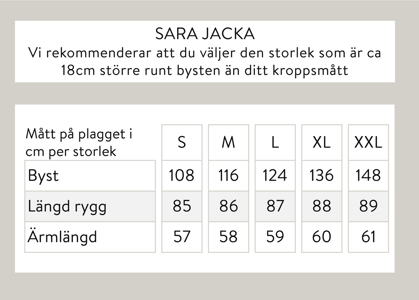 Sara jacka - Grå