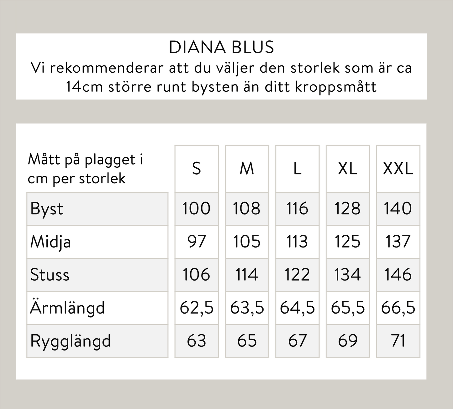 Diana-pusero - Beige