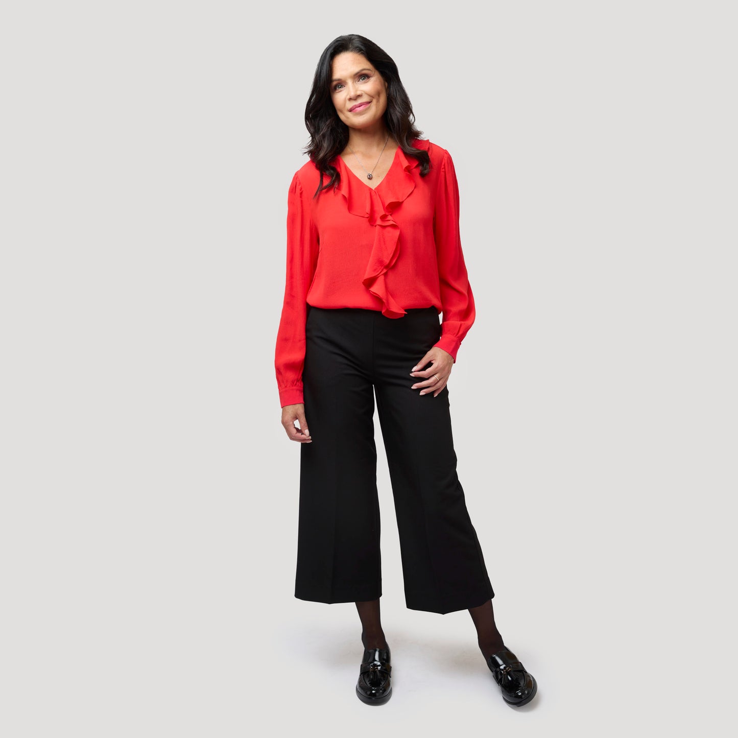Callie culotte housut - mustat