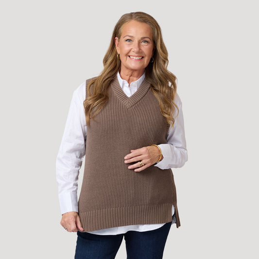 Claudia väst - Taupe