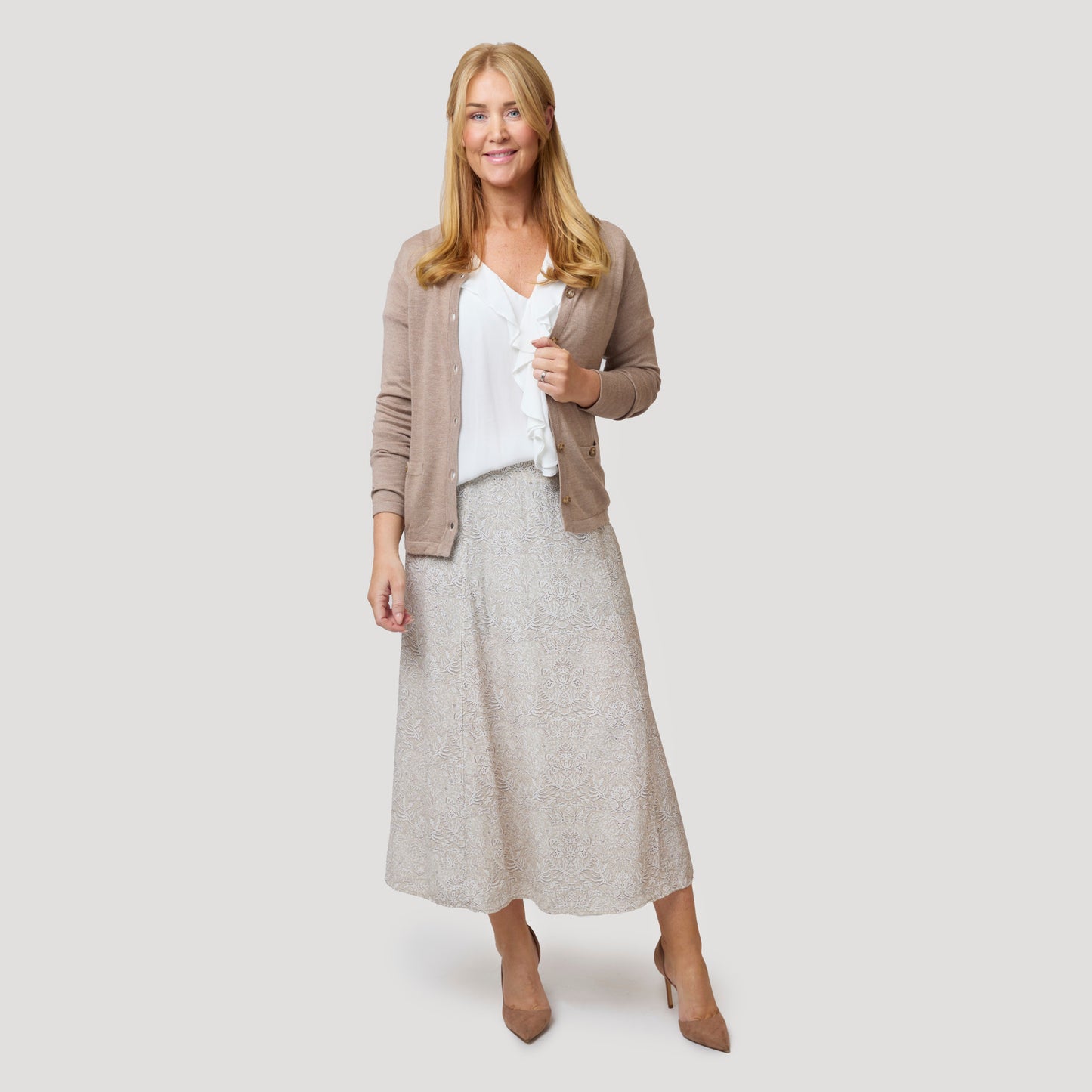 Daniela neuletakki - beige