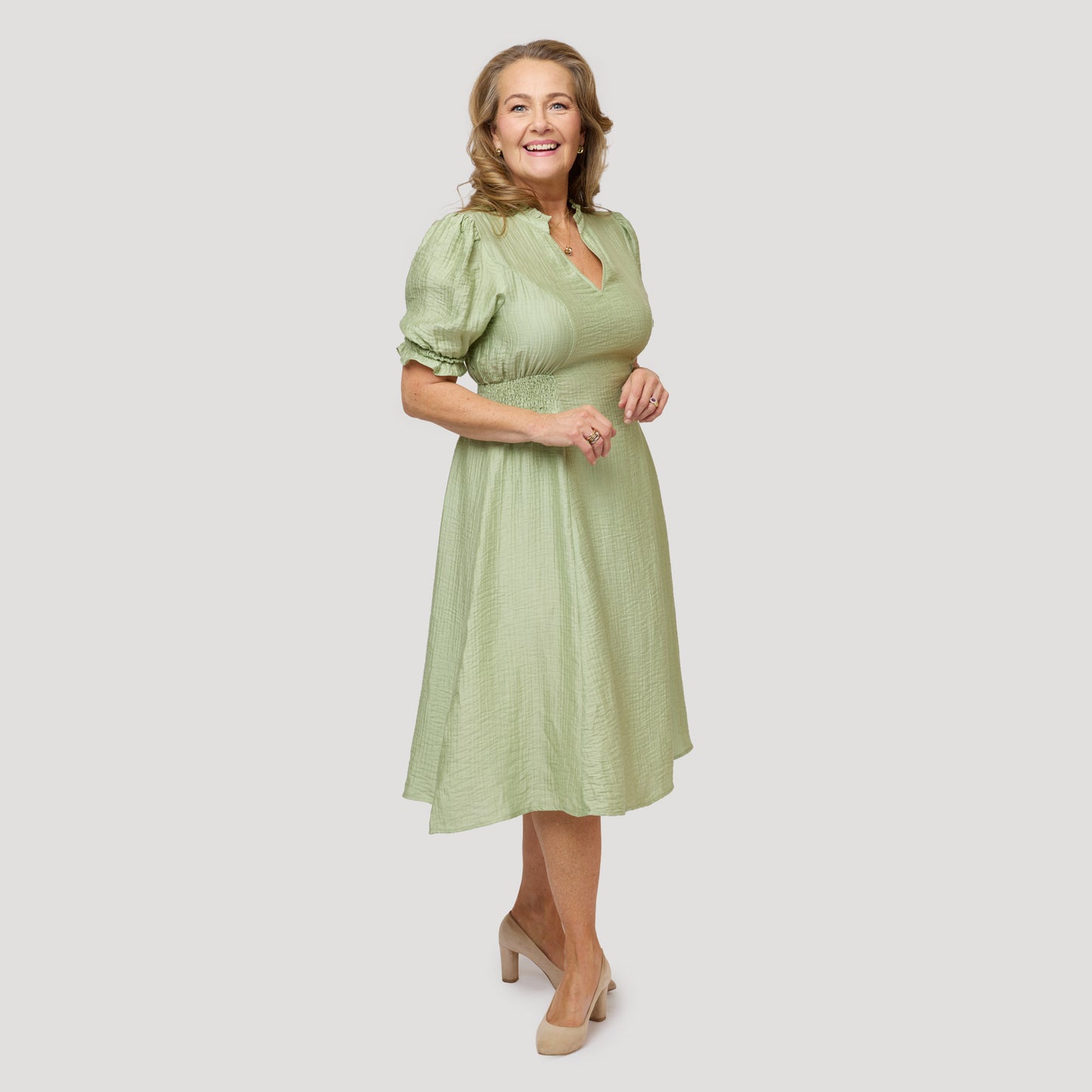 Dora klänning - Ljusgrön