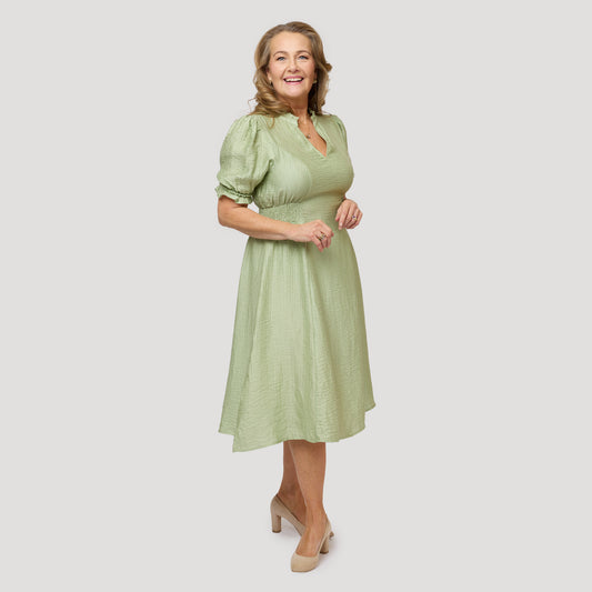 Dora klänning - Ljusgrön