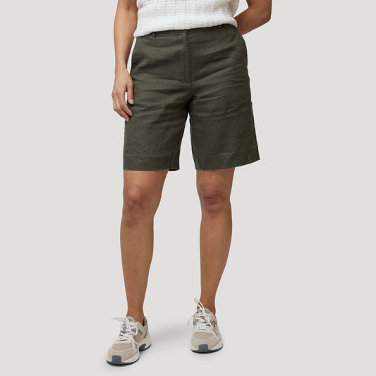 Emily linneshorts - Grön