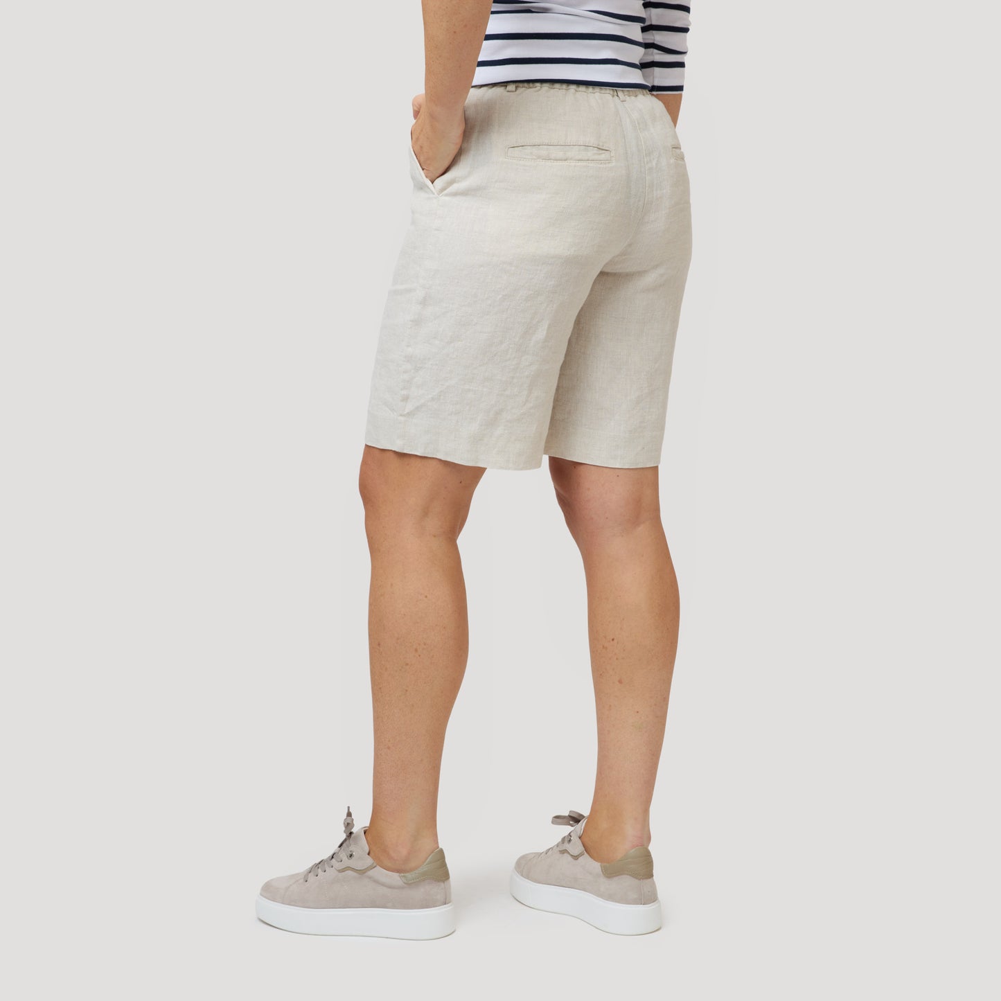 Emily pellavashortsit - vaaleanbeige