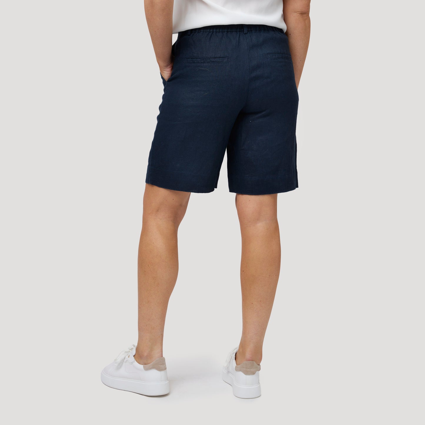 Emily pellavashortsit - Navy