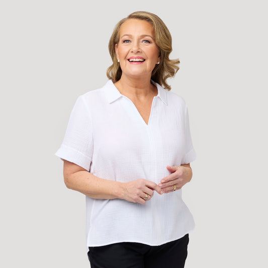 Engla blus - Vit
