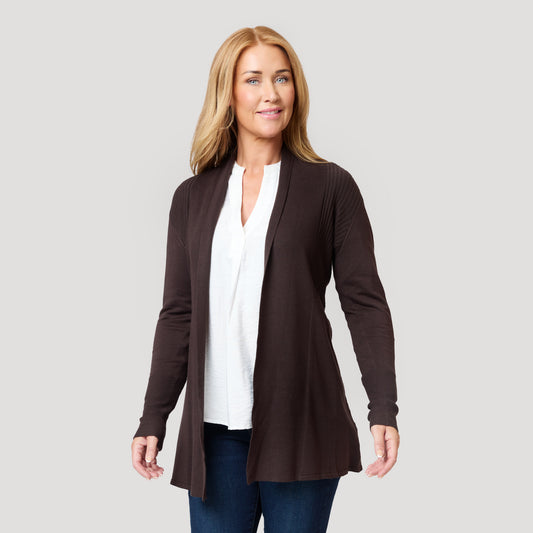 Evelyn cardigan - Mörkbrun