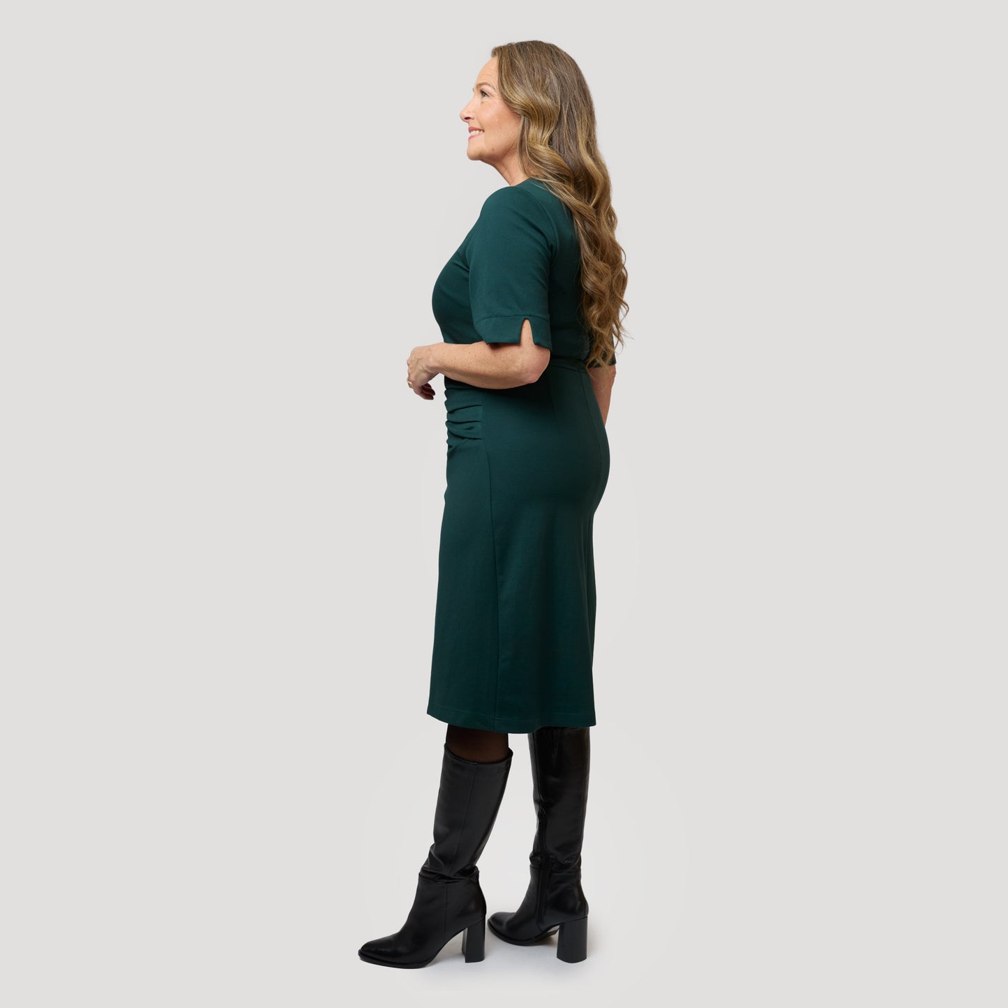 Jenna klänning - Mörkgrön