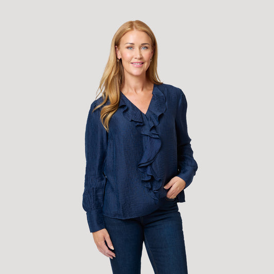 Lydia blus - Mörkblå