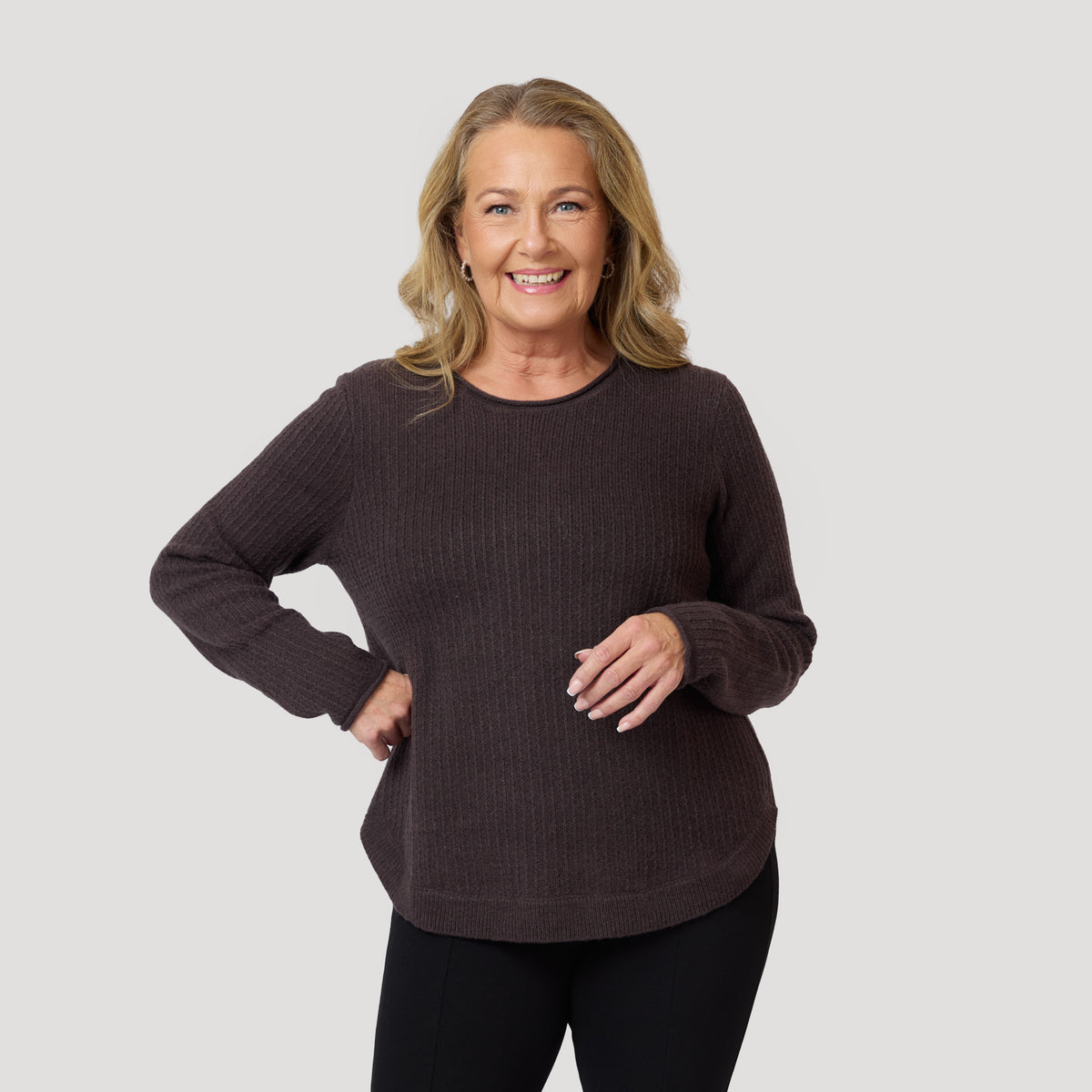 Rachel tröja - Mörkbrun