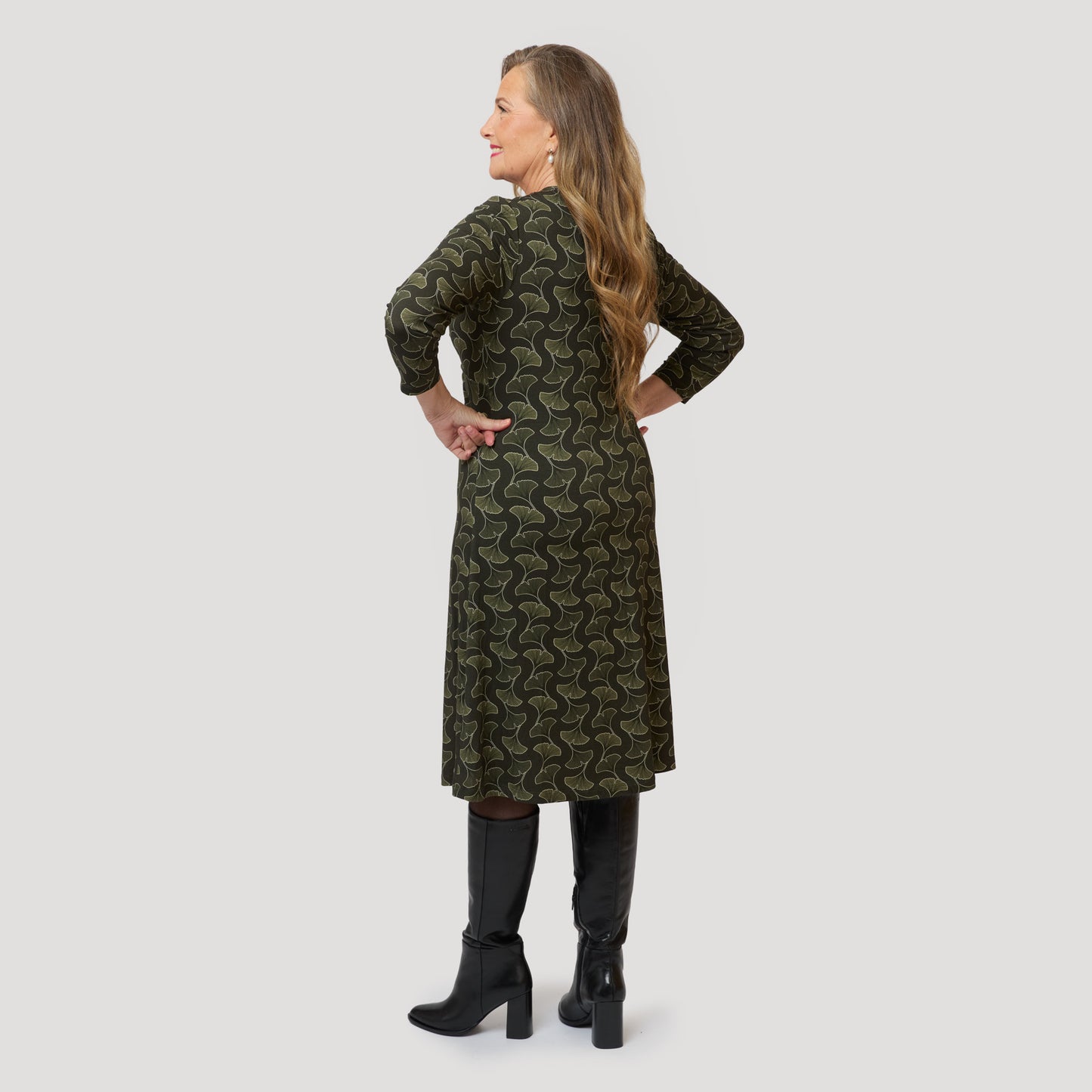 Sasha-mekko - Vihreäkuvioinen