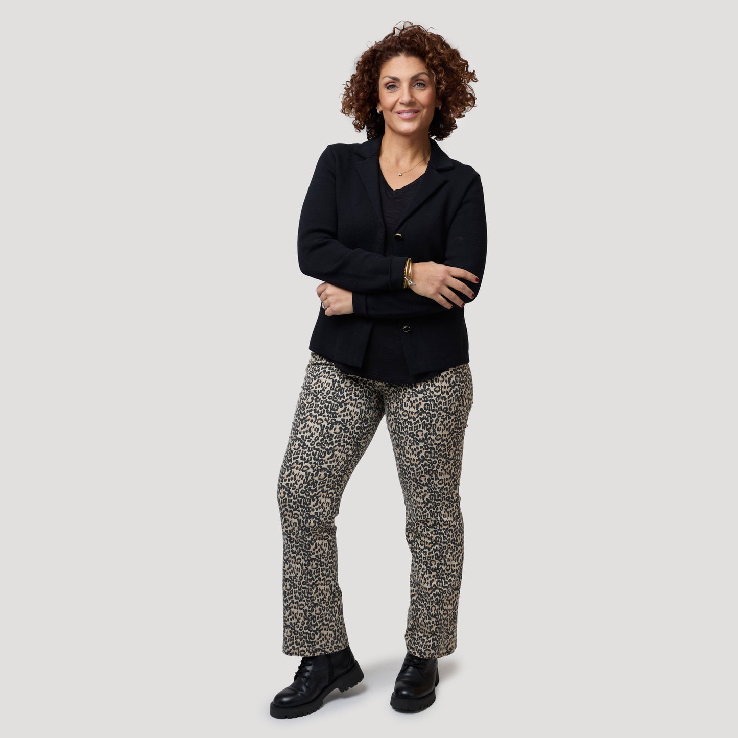 Shiela rak byxa - Leopard