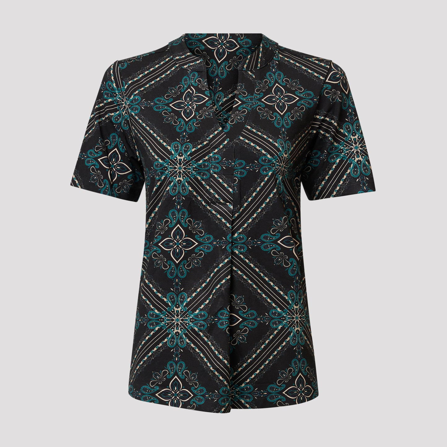 Ylva topp - Svart paisley