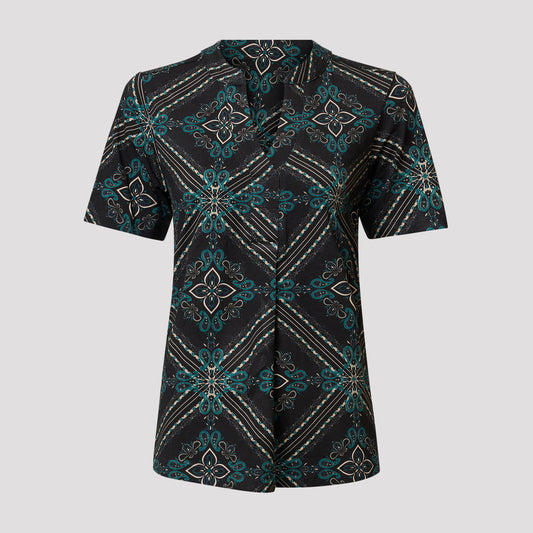 Ylva topp - Svart paisley