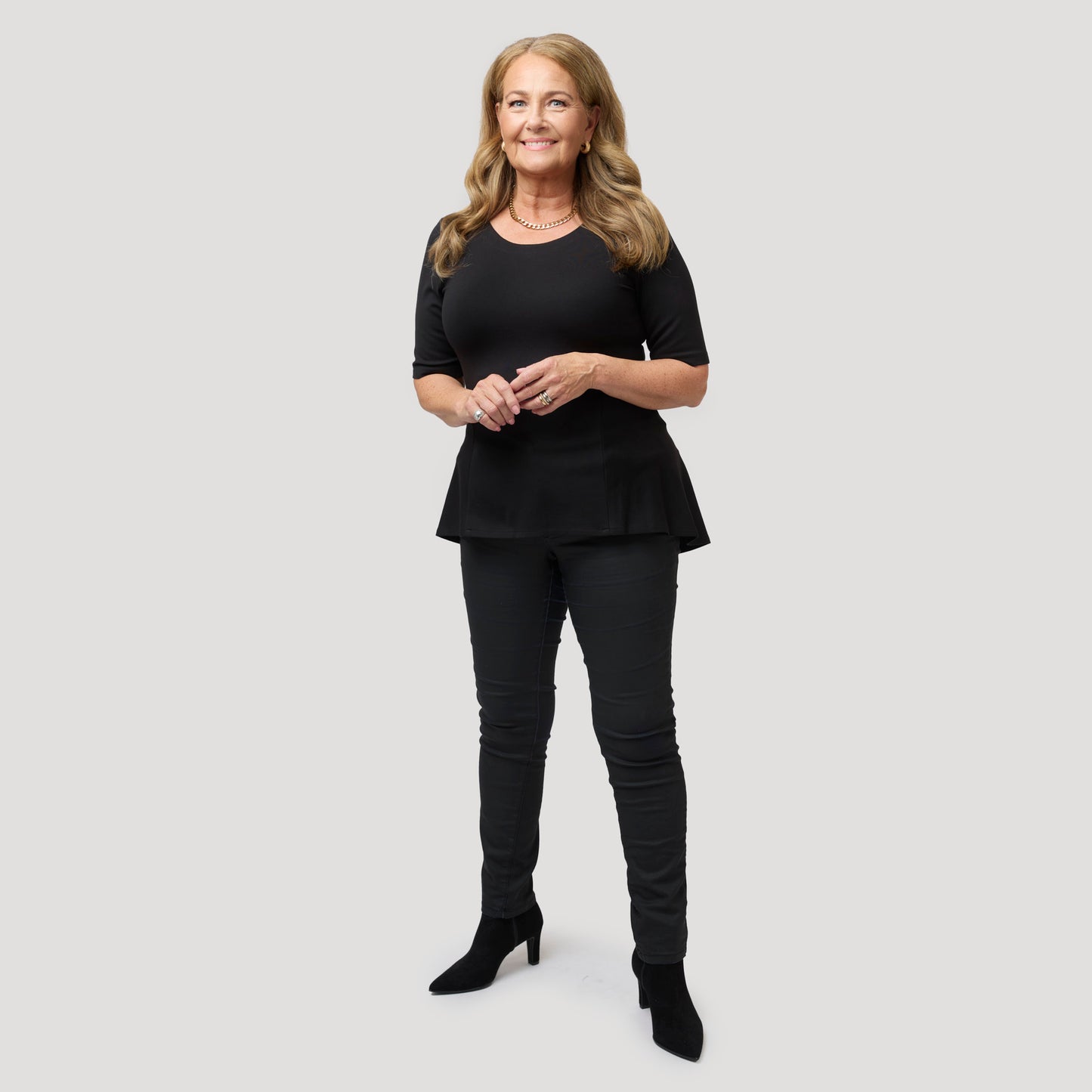 Jenna peplumtopp - Svart