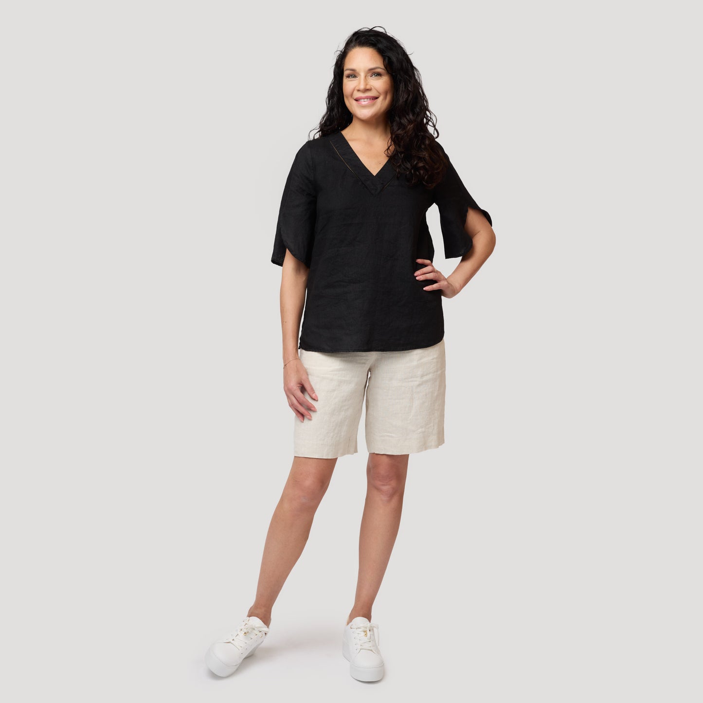 Emma linne blus - Svart