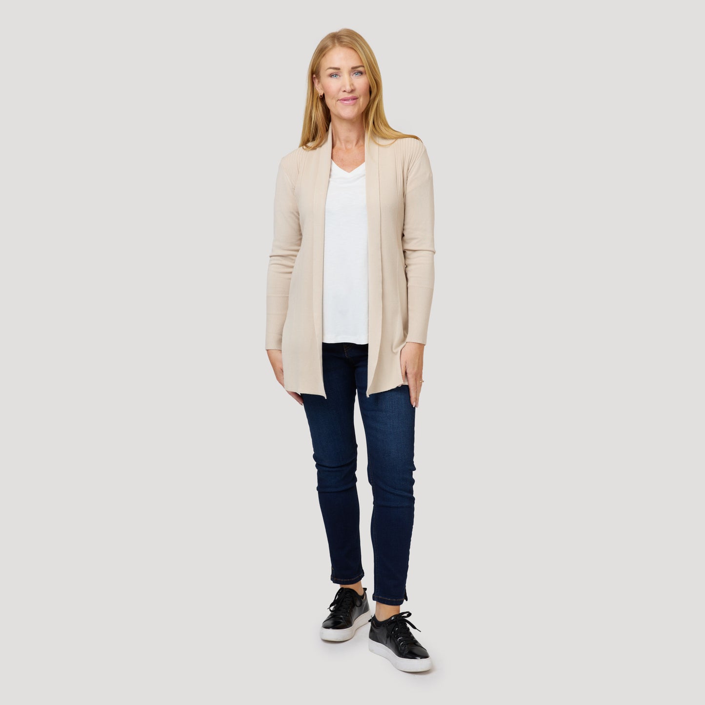 Evelyn cardigan - Ljusbeige
