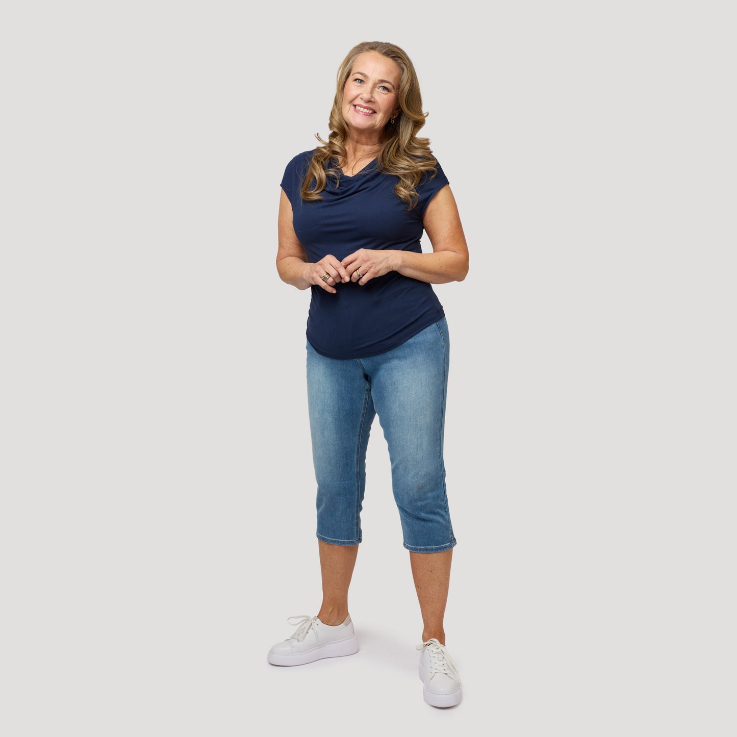 Alice capribyxor - Blå