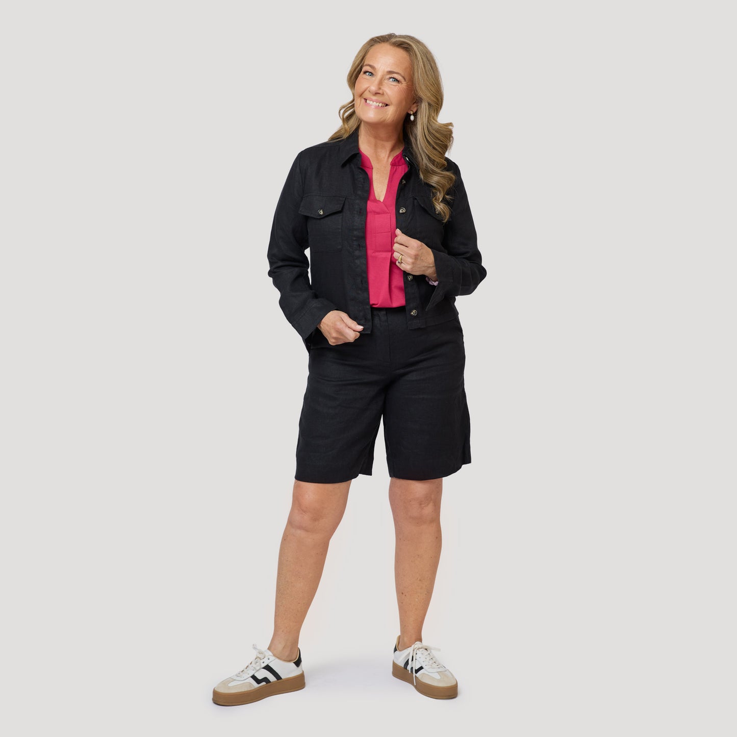 Emily linneshorts - Svart