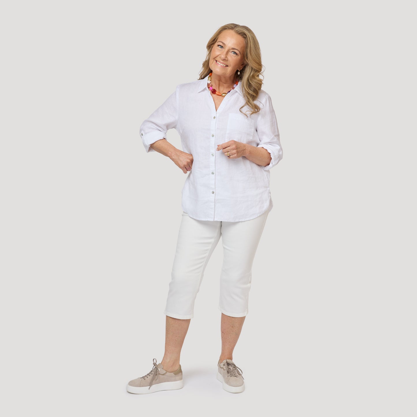 Alice caprihousut - Luonnonvalkoinen