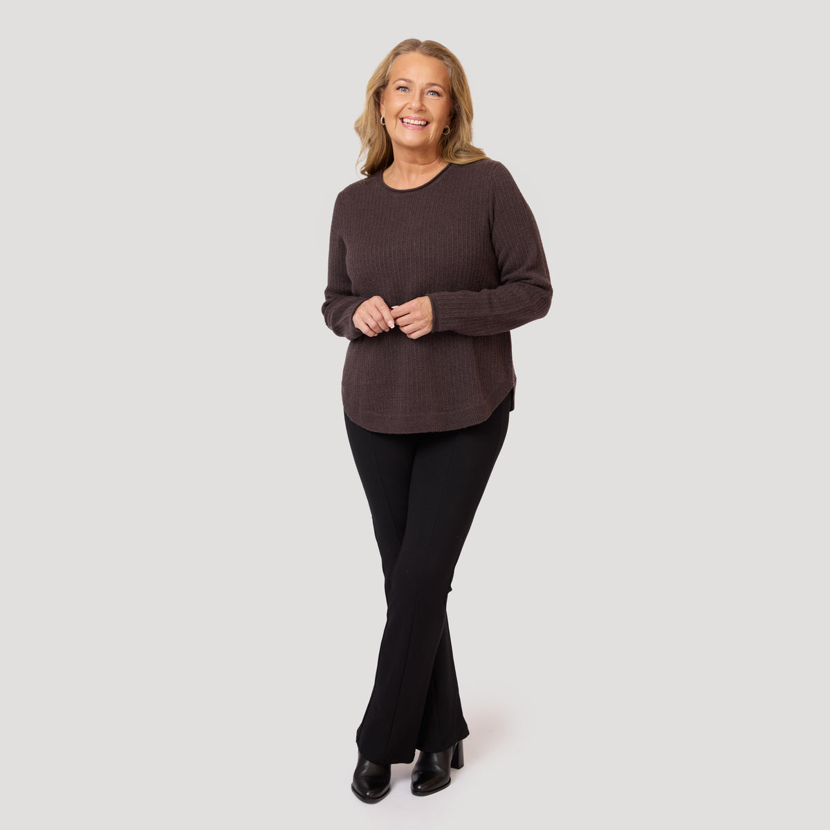 Jenna bootcut resår - Svart