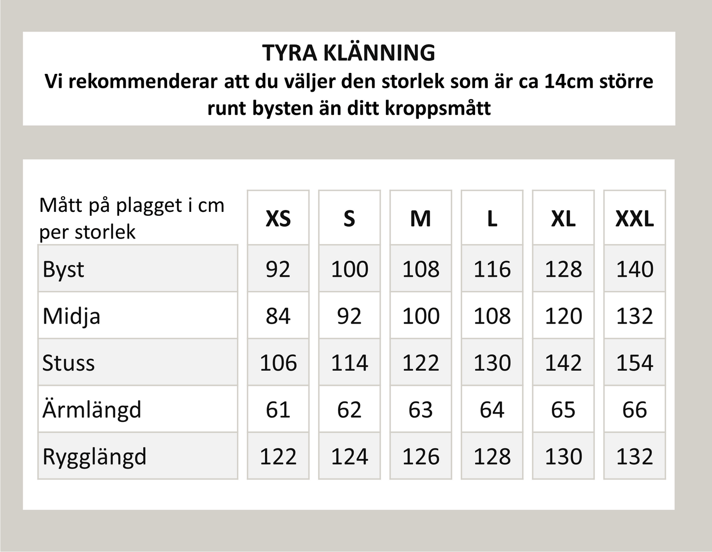 Tyra klänning - Beige