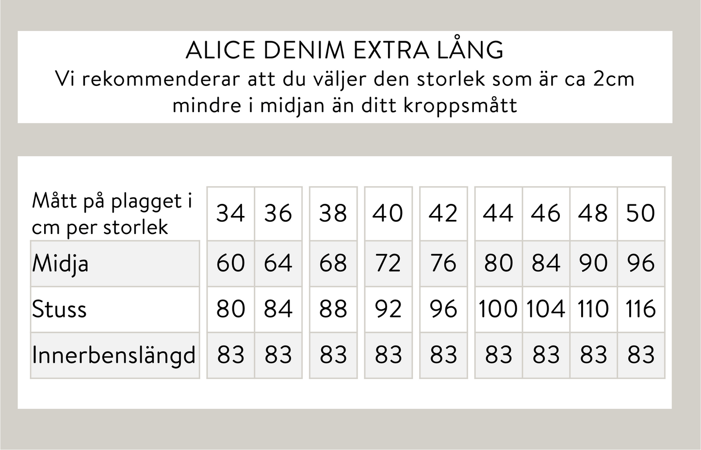 Alice denim extralång - Blå