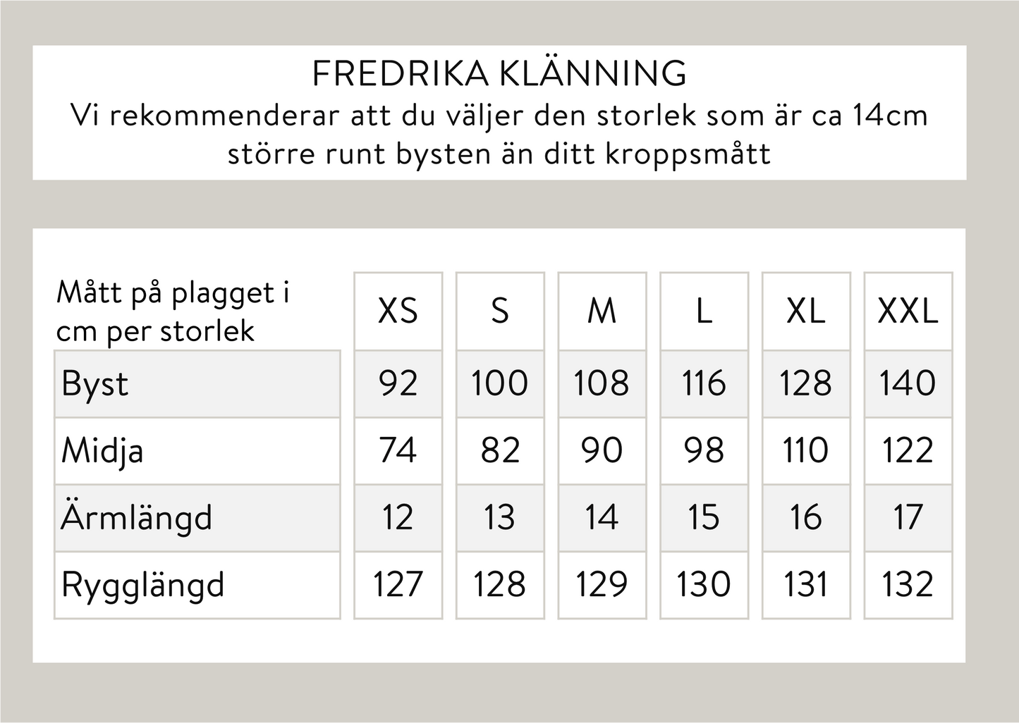 Fredrika klänning - Svart