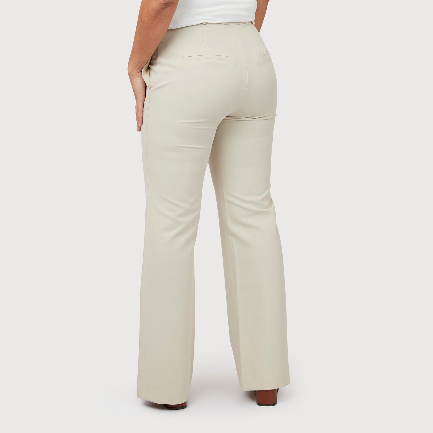 Callie bootcut byxa - Ljusbeige
