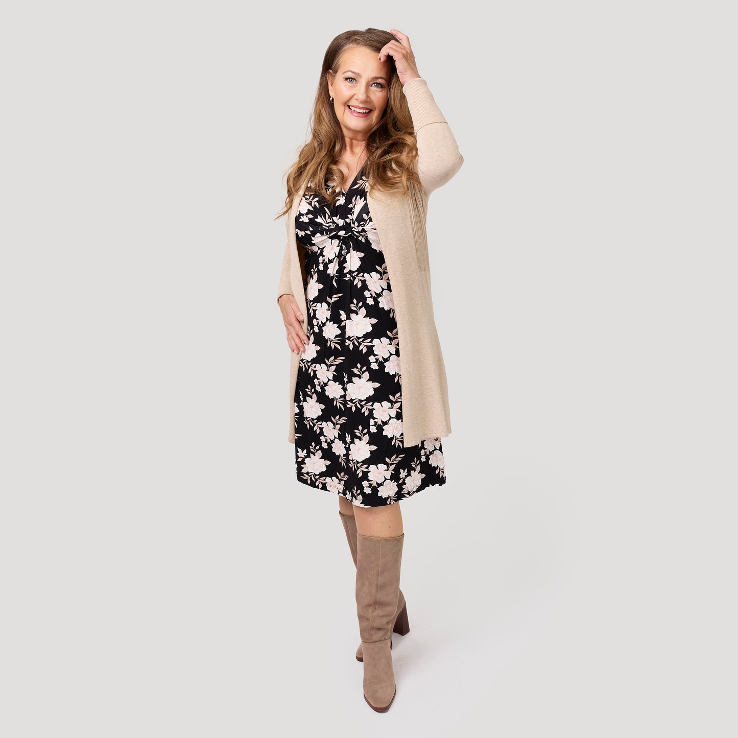 Evelyn neuletakki - beige